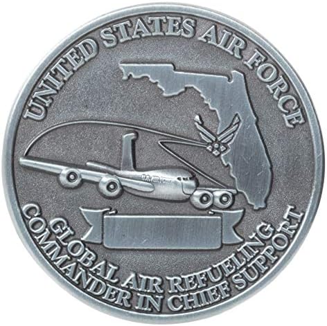 Военновъздушни сили на САЩ USAF Военно-въздушна база Макдилл AFB Глобална Поддръжка за Командир на бойна част на дозаправке във въздуха Тампа Флорида Challenge Coin