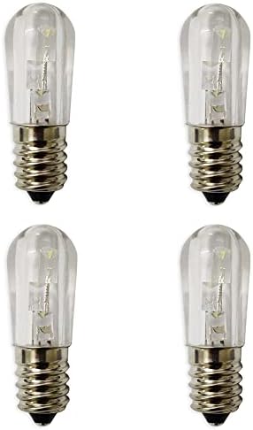 GutReise E14 12V Топло бяла led Лампа, 4ШТ E14 3LEDS AC/DC, за Лампа е оборудвана с барабани лампи 0,5 W 15-25 Lm (Топъл бял)
