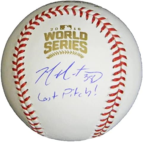 Майк Монтгомъри е подписал Официален договор с Роулингсом на Световната серия MLB бейзбол г. с Последната сервиране - Бейзболни топки с Автографи