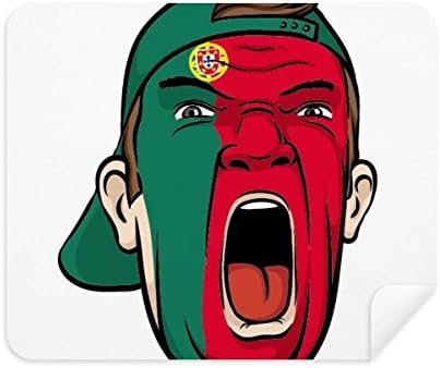 Флаг на Португалия Грим Главата Screang на Кутията кърпичка За Почистване на Екрана за Пречистване на 2 елемента Замшевой Тъкан