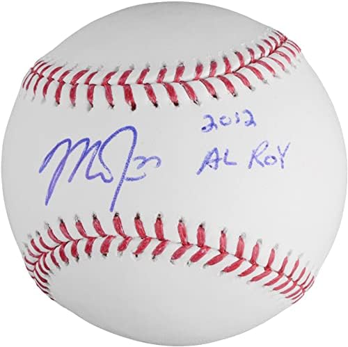 Играта на топка с автограф на Майк Пъстърва Лос Анджелис Энджелз на Анахайм с надписи ЕЛ РОЙ 2012 - Бейзболни топки с автографи