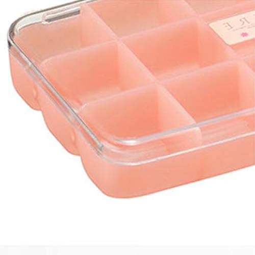 Кутия За украса Бижута FUGUOGUO, Ковчег За Бижута с Обеци-Розово и Пръстени, Многослойна Пластмасова Прозрачна Кутия За Съхранение