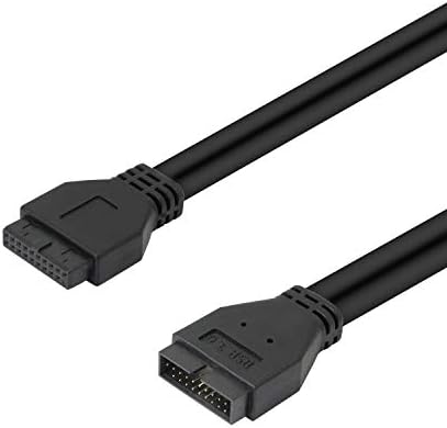 Удължител на дънната платка GELRHONR USB 20 Pin, дънна Платка 24/28AWG USB 3.0, 19-Пинов удължителен кабел за прехвърляне