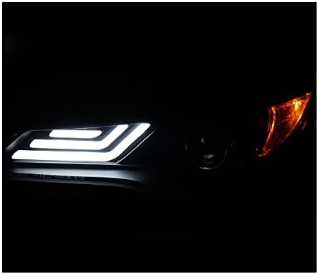 ZMAUTOPARTS Led панел Халогенни Проекторные Фарове Налобный фенер Черен с 6,25Бял DRL е Съвместим с Toyota Camry