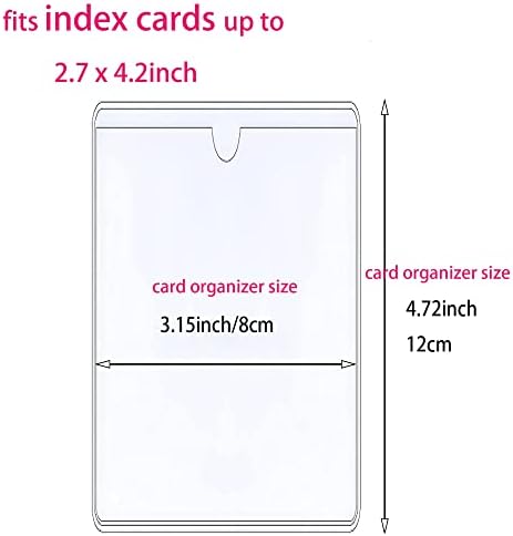 45 Опаковки, Самозалепващи джобове за карти с отворен горния прозрачен пластмасов държач за етикети Библиотечни