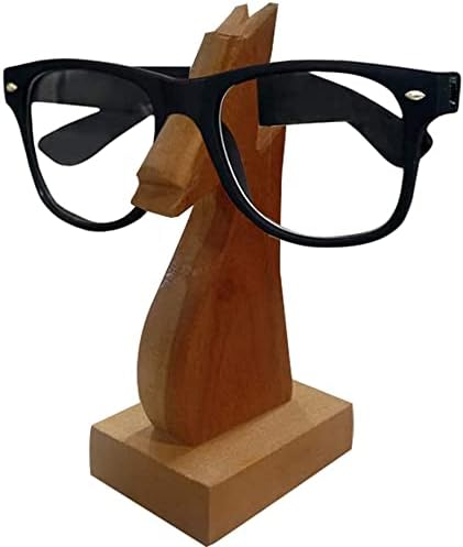 Дървен Държач за очила, Комбиниран Комплект от 2 теми във формата на кон и устните, Държач за очила, Поставки за
