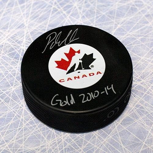 Националният отбор на Канада Патрик Marlo подписа Олимпийската миене 2 пъти златен надпис - за Миене на НХЛ с автограф