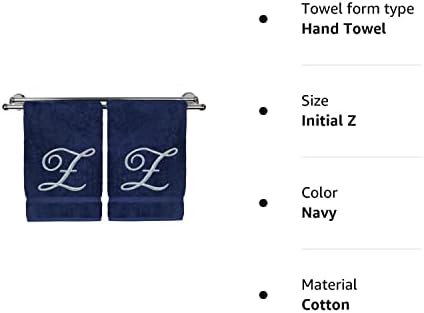 Кърпа за ръце с монограм, персонализиран подарък, 16 x 30 см - Комплект от 2 Бродирани със сребро, Кърпи - Отлично