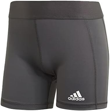женските волейболни 4-Инчов шорти adidas Alphaskin, Чорапогащи Team Тъмно Сив/Бял цвят, Големите 4