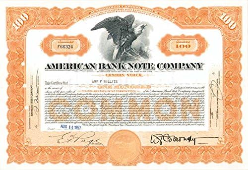 American Banknote Co. - Склад за сертификат