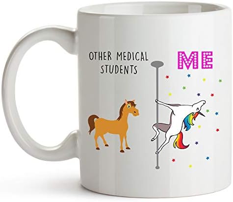 Кафеена чаша за студенти-медици YouNique Designs, 11 Грама, Чашата с Единорогом, Подаръци за медицинска училище