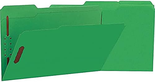 Папка с горните раздели на разрешения размер, 2 скоби, 1/3 разделите, зелена, 50 бр / кутия (Unv13526)