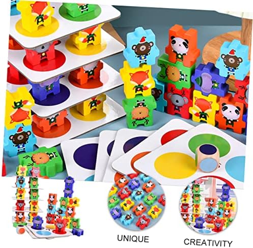 Toyvian 1 Комплект Животни Градивни елементи за Деца Штабелирующие Играчки, Играчки за домашни Любимци Балансировочные