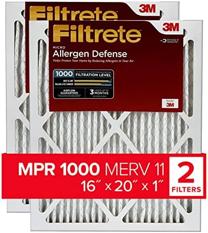 Filtrete 16x24x1, Въздушен филтър за печки ac, MPR 1500, Ультрааллергенный за здравословен начин на живот, 2 и 16x20x1,