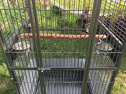 Голяма Елегантна и Здрава Детска Клетка за птици Папагал Чинка Ара Какаду Птица Ковано Желязо Клетка (Черната Ивица)