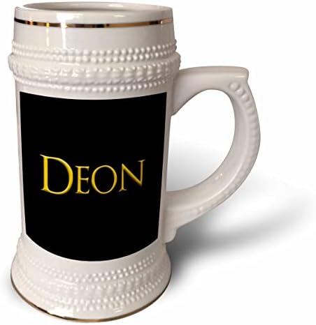 3дРоуз Deon най-популярното име за момче в Америка. Жълто на черно амулет - стъклена чаша с 22 грама (stn-362423-1)