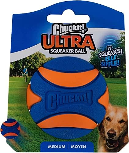 Играчка за кучета Chuckit Ultra с химикалка пищалкой Средни размери (диаметър от 2,5 инча) (6 опаковки)