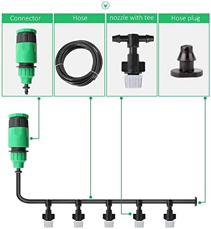 Система за напояване с капково напояване GHGHF, Автоматично поливане, Комплект за капково напояване, Градинска пръскачка, градински дюзи (Цвят: D, размер: 30 м)