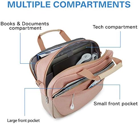 Дамски Чанта за лаптоп BAGSMART, Чанта за лаптоп 15,6 Чанта за лаптоп с ключ, Чанта за лаптоп, Чанта-Месинджър за