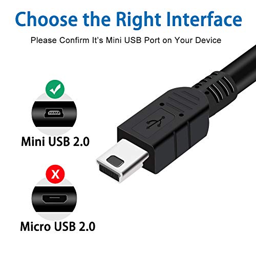 Кабел VOTY Mini-USB, 2 опаковки 10-крак зарядни кабел USB 2.0 тип A-Mini-B за Gopro Hero 3 + Hero4, на Garmin Nuvi,