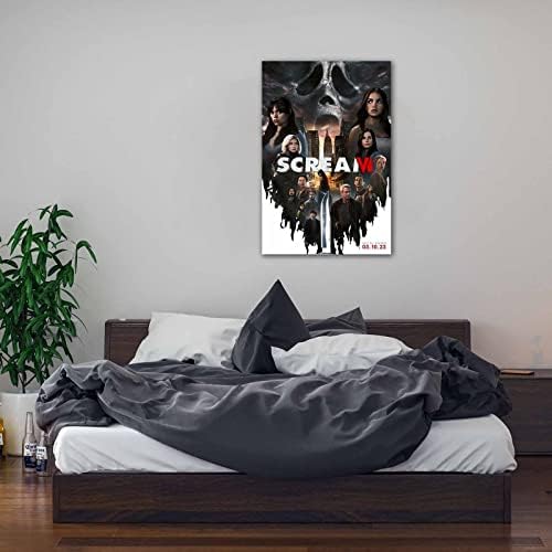 RONTIMOO 2023 Вик на 6 Плакат на филм на Ужасите Филм Платно Стенно Изкуство Модерен Начало Декор в Спалнята Голям