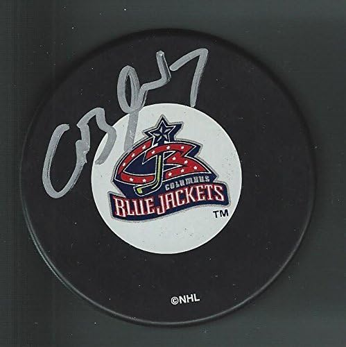 Гилбърт Брюле подписа оригиналната миене с логото на Кълъмбъс Блу Джакетс - за миене на НХЛ с автограф