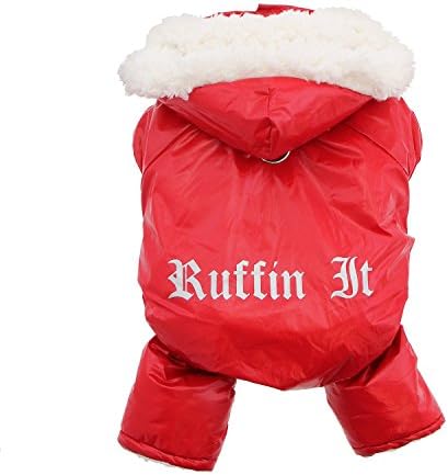 Шлейка за снежен костюм DOGGIE DESIGN Red Ruffin Dog It Snow Suit (Малък / Средно)