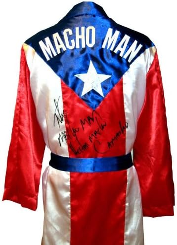 Халат Хектор Мачо Камачо от Пуерто Рико - Боксови Халати и Бански с Автограф
