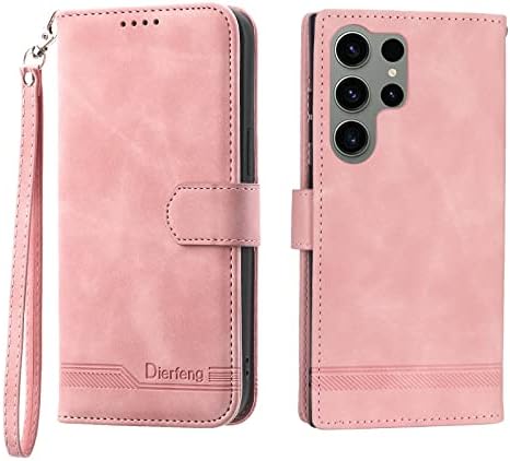 Чанта-портфейл с панти капак за телефон, съвместим с Samsung Galaxy S23 Ultra Портфейла Case за Samsung Galaxy S23