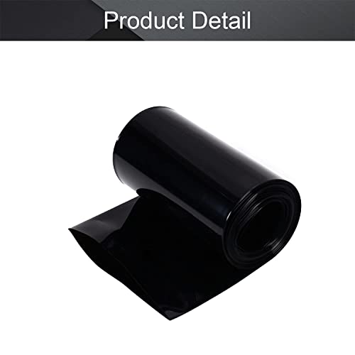 Свиване на тръба от PVC за батерии Utoolmart 80 мм плоска 8,2 фута черна Добра изолация за отделението блок