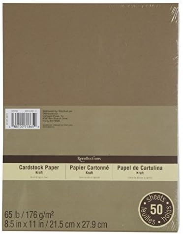 Ценна опаковки от картон, хартия, 8.5 x 11 в крафт-опаковка от Recollections (цена 2 опаковки)