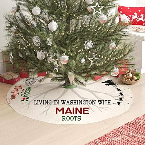 Пола за Коледната елха Мама и аз 44 инча - Животът във Вашингтон с Корени щата Мейн - Коледна Украса На по-Големи