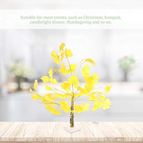 SOLUSTRE Жълт Декор Жълто Декоративна Лампа на дървото Гинко Led Коледни Декорации В Закрито Страхотна Лампа Дърво