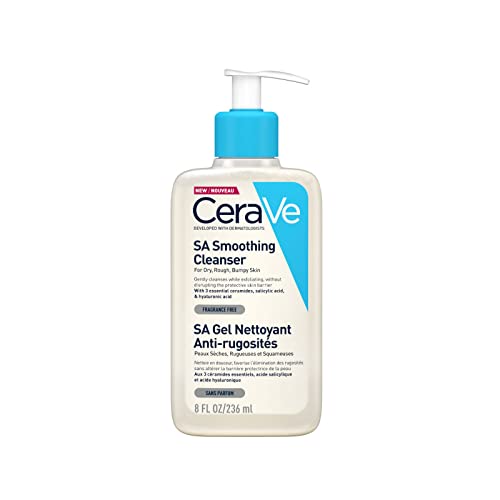 CeraVe SA Изглаждащ почистващо средство | 236 мл / 8oz | За измиване на лице и тяло със Салицилова киселина