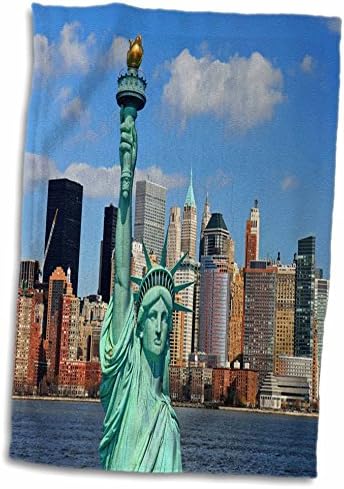 3dRose Florene Ню Йорк - Статуята на Свободата в Ню Йорк - Кърпи (twl-50916-1)