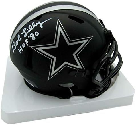 Мини-Каска с автограф На Лили Каубои Eclipse Black Mini Helmet JSA Witness 156410 - Мини-Каски NFL с автограф