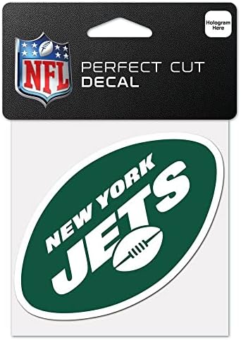 Стикер WinCraft NFL New York Jets 63060011 Perfect Color Cut, 4 x 4, Черна