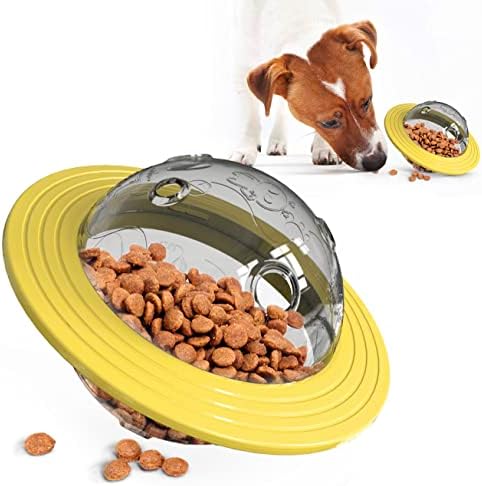Интерактивна храна за обучение IQ кучета, протичащи играчки, бавно ясла, НЛО, които ядат бавно играчки за кучета