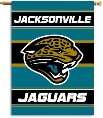 Двупосочен Банер клуб NFL Jacksonville Ягуарз, размер 28 от 40 инча