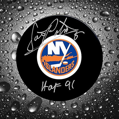 Миене с автограф от Денис Потвина Ню Йорк Айлъндърс КОПИТО - Autograph NHL Pucks