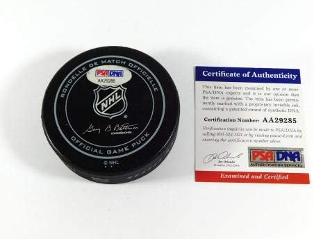 Радим Врбата Подписа Официално хокей шайба НХЛ Канъкс PSA/DNA Auto - за Миене на НХЛ с автограф