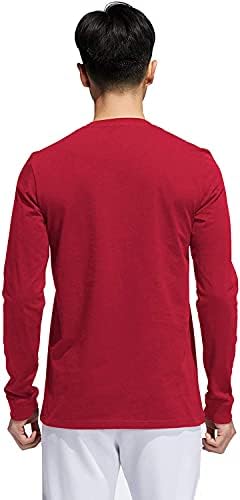 мъжка тениска adidas Basic Badge of Sport с дълъг ръкав, Мощна Червена, Голям размер