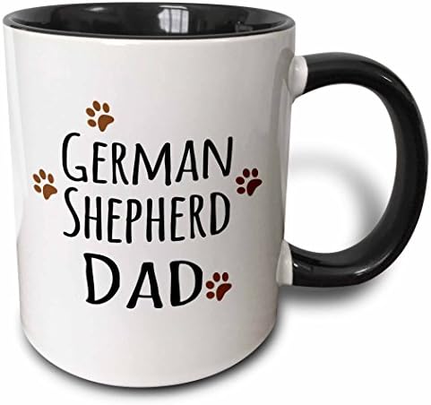 3 Чаша за баща немска овчарка, на 1 брой (опаковка от 1), черна