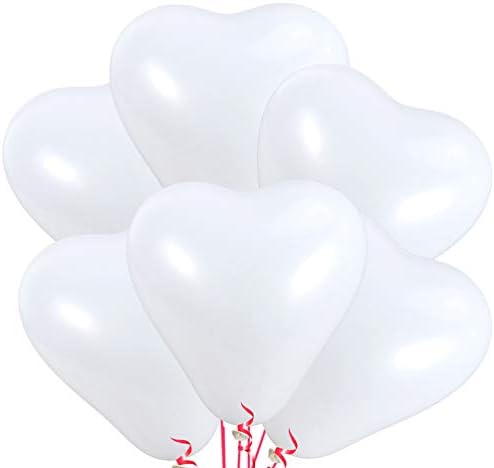 ERINGOGO 100 бр. Балони във формата на Сърце, Латексови Балони 9,8 Инча(Ите) И) за Сватба, Свети Валентин, Рожден