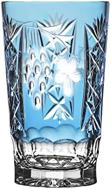 Чаша за коктейли Ajka Marsala Светло Синьо В Оловна Рамка от Кристал за Хайбола 13,2 грама - Една единица