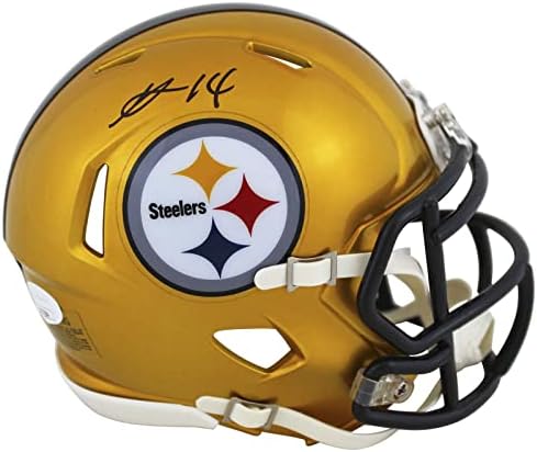 Мини-Каска с автограф Стийлърс Джордж Пикенс подписа Flash Speed Mini Helmet С Автограф от JSA - Мини-Каски NFL