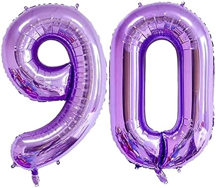 ESHILP 40-Инчов Балон с номер от Фолио, Балон с номер 90, Гигантски Въздушен Балон с номер 90, Балон за Украса на