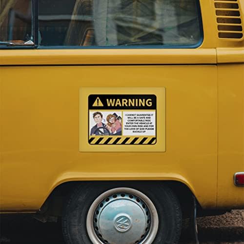 Аниме Предупредителен Стикер На Кола - Текстов Дизайн на Автомобилния Магнит 2 БР - Забавен Авто Магнит