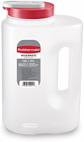 Rubbermaid® Миксер™ е Запечатана стомна, 1 галон & Goodcook 10661 бутилка за смесване обем 1 литър лесно poil със