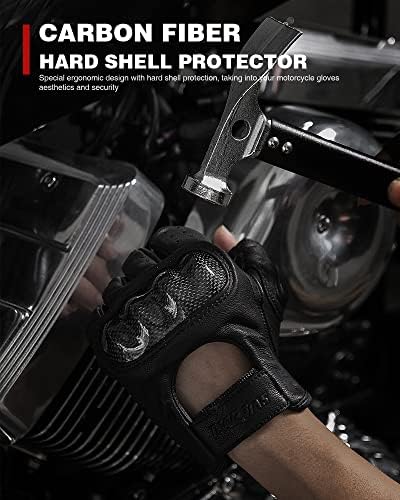 Кожени Мотоциклетни ръкавици за сензорен екран - Ръкавици за езда на мотоциклет за мъже и жени, Мотоциклетни ръкавици